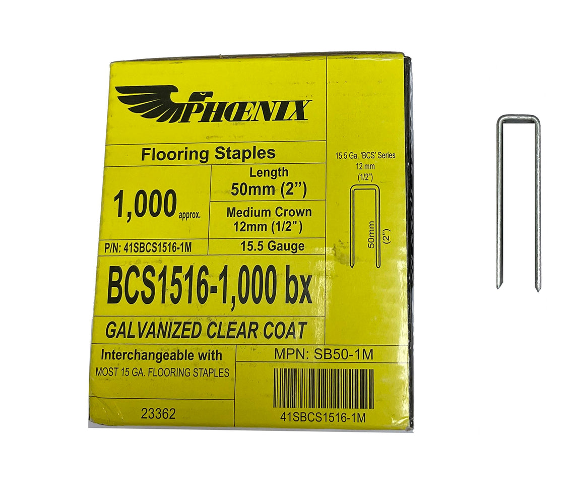 2'' FLOORING STAPLES 15.5GA (1000 PCS)