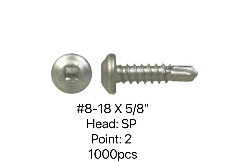 SP/2 U-DRILLS STAINLESS STEEL SELF DRILL SCREW #8-18 X 5/8"- 1000PCS/JUG