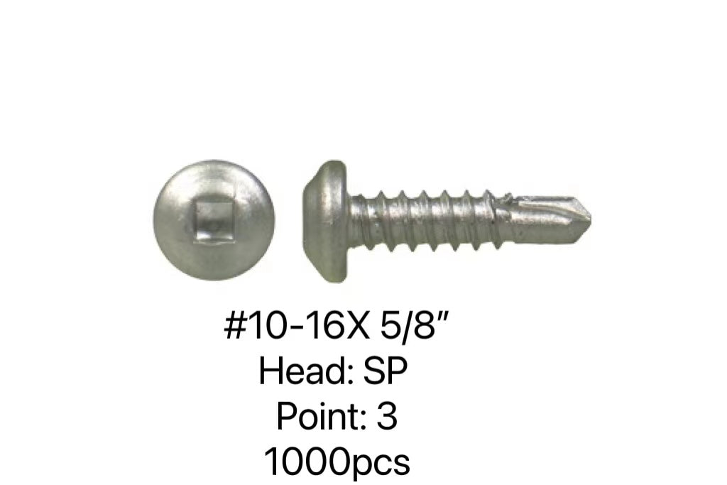 SP/3 U-DRILL STAINLESS STEEL SELF DRILL SCREWS #10-16 X 5/8" - 1000PCS/JUG
