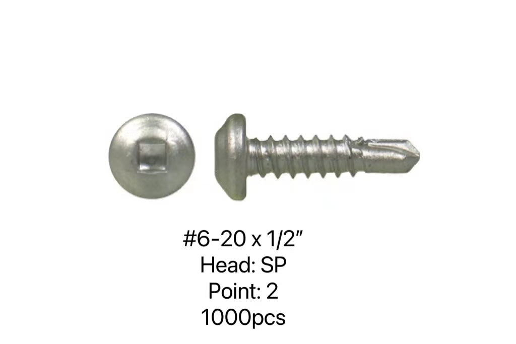 SP/2 U-DRILLS STAINLESS STEEL SELF DRILL SCREW #6-20 X 1/2"- 1000PCS/JUG