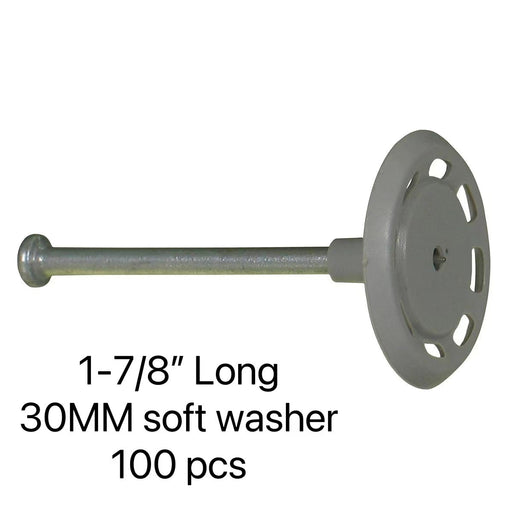 1-7/8" FLAT HEAD INSULATION PIN WITH 30MM SOFT WASHER- 100PCS