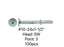 SW/3 U-DRILL SELF DRILL SCREWS #10-24 X 1-1/2" - 100PCS