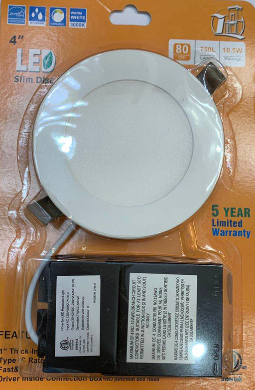 4'' LED POT LIGHT 3000K WITH JUNCTION BOX