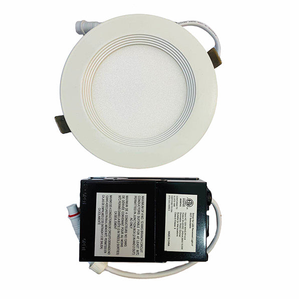 4'' LED ROUND BAFFLE SLIM LED POTLIGHT (3 LIGHT COLOUR OPTIONS: 3000K,4000K AND 5000K) WITH JUNCTION BOX