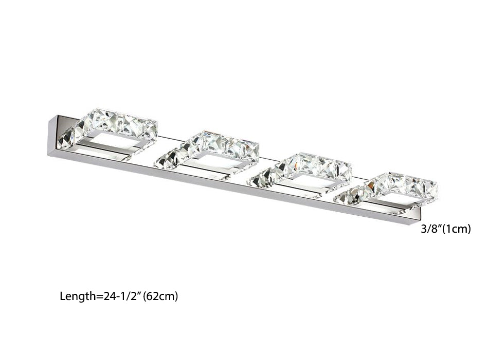 #13859 VANITY LIGHT WITH CRYSTALS (4 LIGHTS)