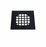 SNAP-IN SHOWER STRAINER (MATTE BLACK SQUARE)