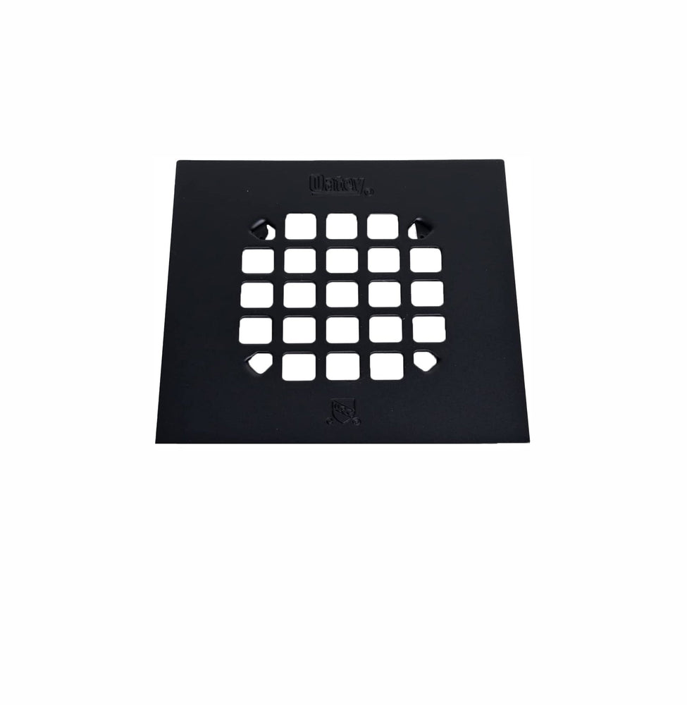 SNAP-IN SHOWER STRAINER (MATTE BLACK SQUARE)