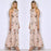 Sexy Backless Printed Vintage Long Skirt Dress