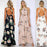 Sexy Backless Printed Vintage Long Skirt Dress