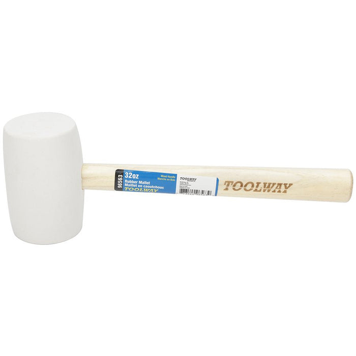 RUBBER MALLET 32 OZ. WITH WOOD HANDLE