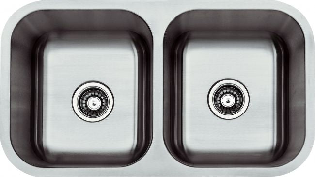 STAINLESS STEEL UNDERMOUNT SINK 31-1/4"x18"x9"