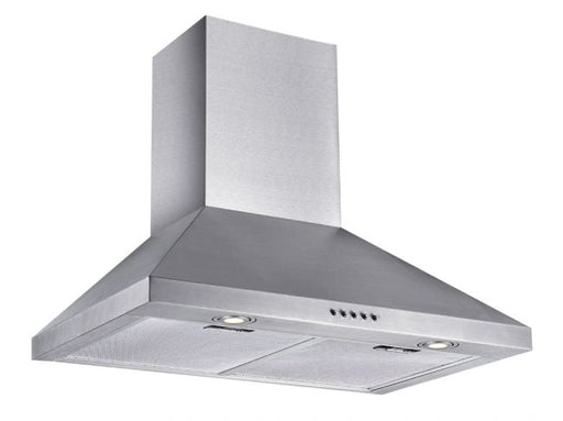 30" STAINLESS STEEL WALL HOOD - 3 SPEEDS - PUSH BUTTON - LED LIGHT - WITH ALUMINUM FILTER - CFM 400 - Sones 7