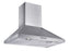 30" STAINLESS STEEL WALL HOOD - 3 SPEEDS - PUSH BUTTON - LED LIGHT - WITH ALUMINUM FILTER - CFM 400 - Sones 7