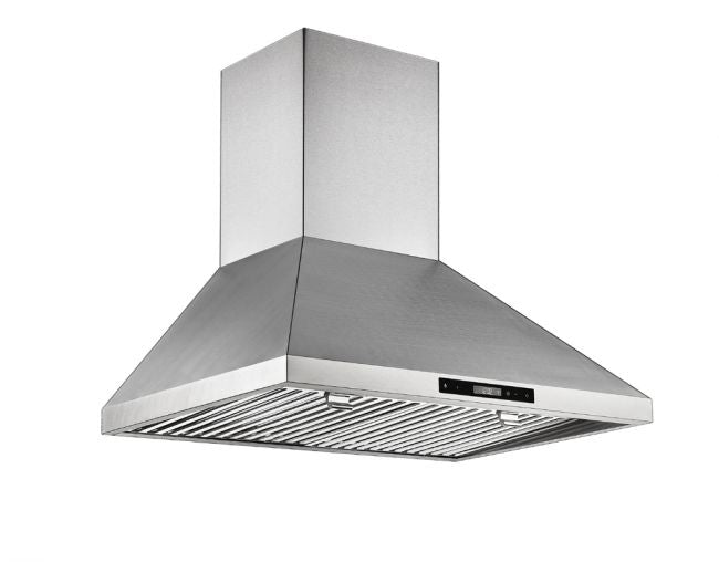 36" STAINLESS STEEL WALL HOOD - 3 SPEEDS - SOFT TOUCH SWITCH - LED LIGHT - WITH BAFFLE FILTER