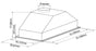 36" STAINLESS STEEL HOOD INSERT - 3 SPEEDS - PUSH BUTTON - 600 CFM - 10 Sones