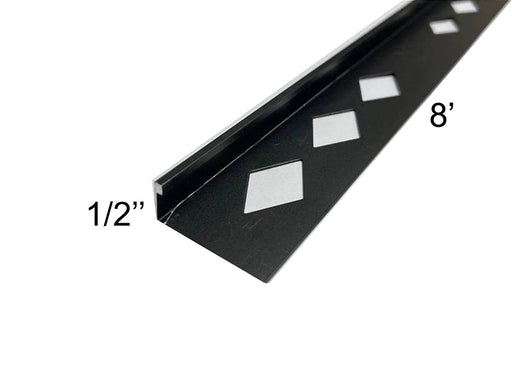 1/2''*8' METAL L-CHANNEL SATIN BLACK