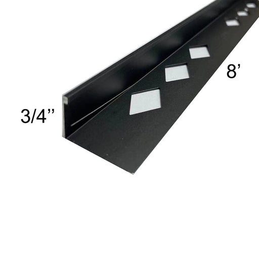 3/4''*8' METAL L-CHANNEL SATIN BLACK