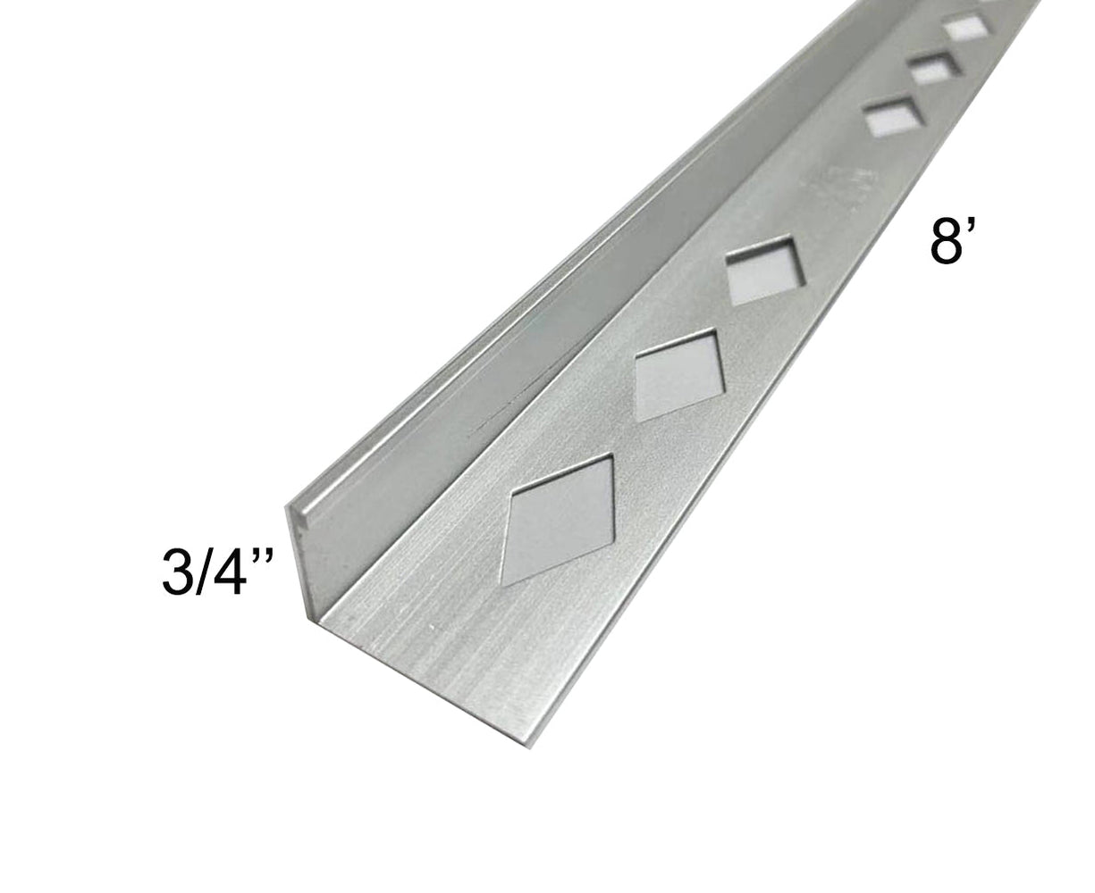 3/4''*8' METAL L-CHANNEL SATIN SILVER