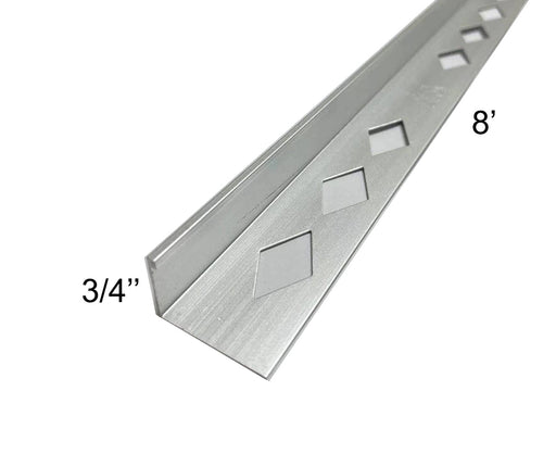 3/4''*8' METAL L-CHANNEL SATIN SILVER