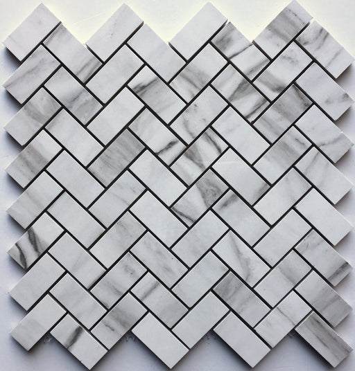 1x2 Fusion White Herringbone
