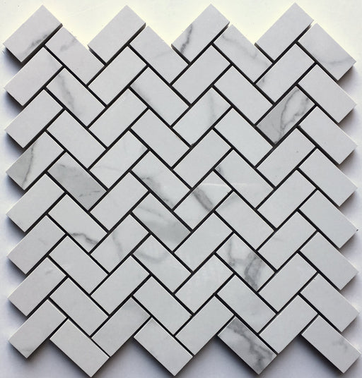 1x2 Statuario Herringbone
