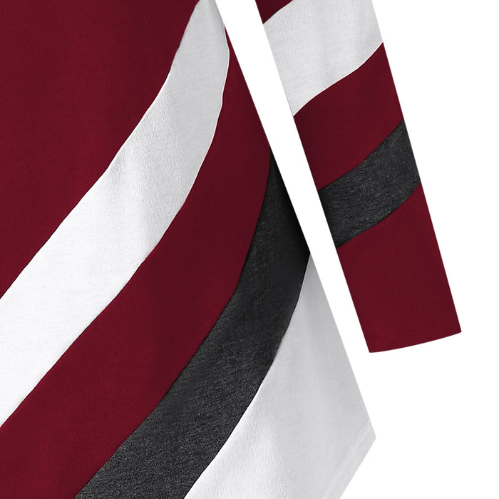 Plus Size Striped Asymmetrical Tunic Top