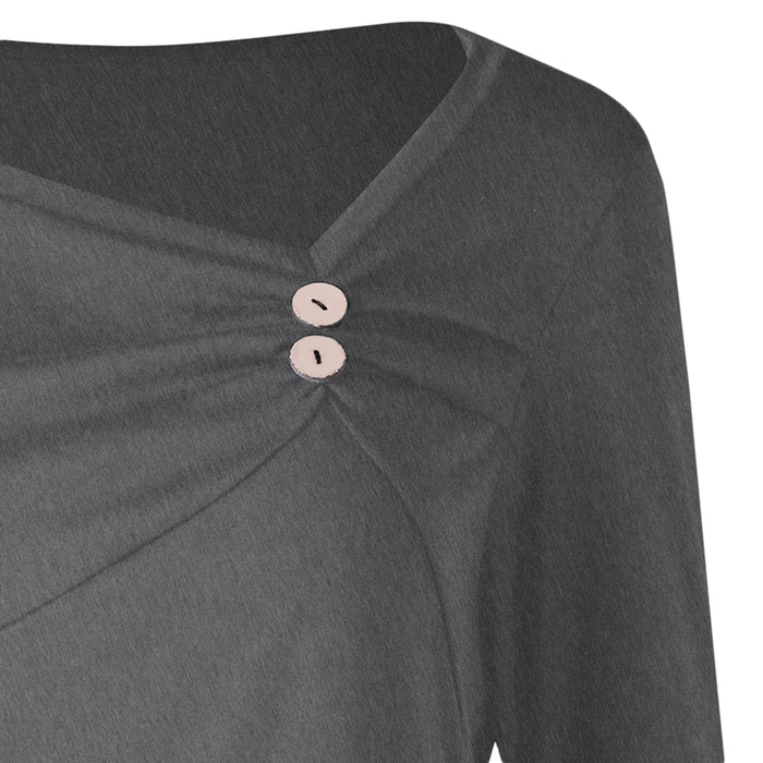 Plus Size Striped Asymmetrical Tunic Top