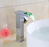 Quality Brushed Gold Waterfall bathroom led basin sink faucet light led luminous