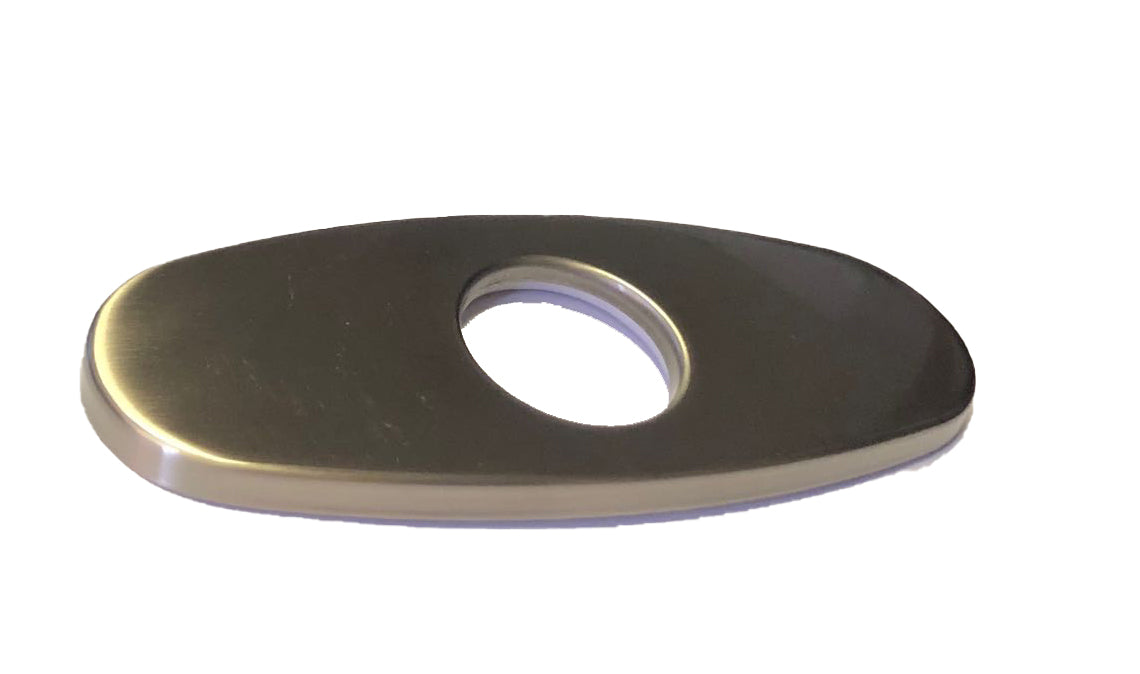 4'' FAUCET PLATE SATIN NICKEL