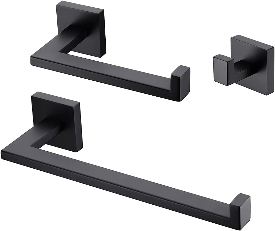 3PCS BATHROOM SET BLACK