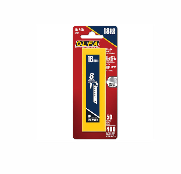 18MM HEAVY DUTY SNAP-OFF BLADES (50 BLADES)