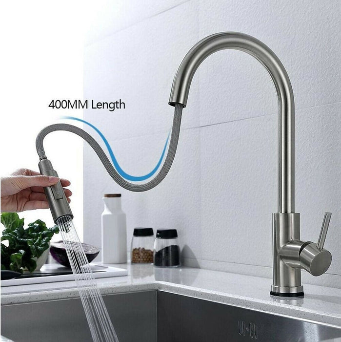 Quality kitchen Sink Faucet Chrome stainless steel mixer faucet with pull-out Sprayer