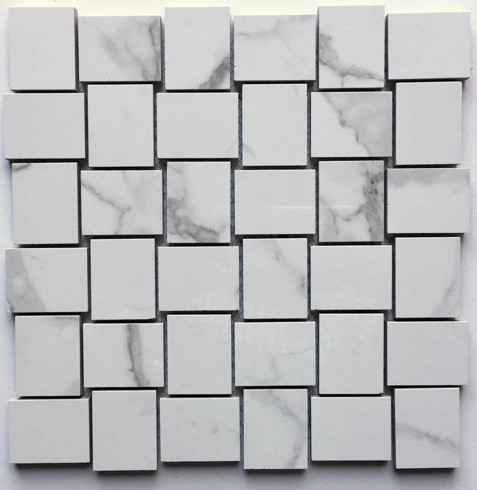 2x2 Statuario Basketweave