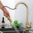 Quality kitchen Sink Faucet Gold stainless steel mixer faucet  with pull out Sprayer