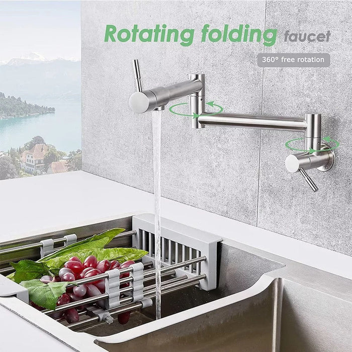 Quality Sink Faucet Stainless steel brushed folding rotation kitchen sink faucet
