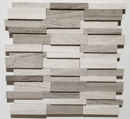 3D Wooden Grey Kitchen Backsplash Tiles