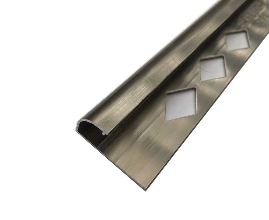 1/2''*8' METAL SEMI-ROUND CHANNEL BRONZE