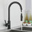 Quality Black Sink Faucet steel mixer faucet  with pull out Sprayer