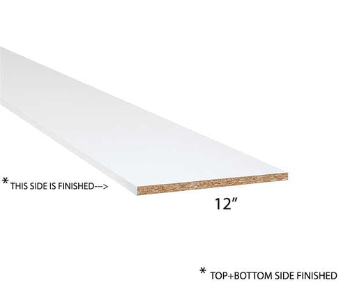 WHITE MELAMINE SHELF 5/8''*12''*97''