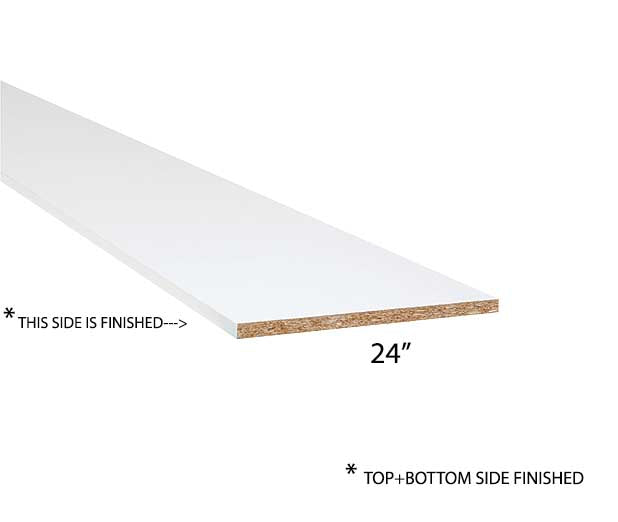 WHITE MELAMINE SHELF 5/8''*24''*97''