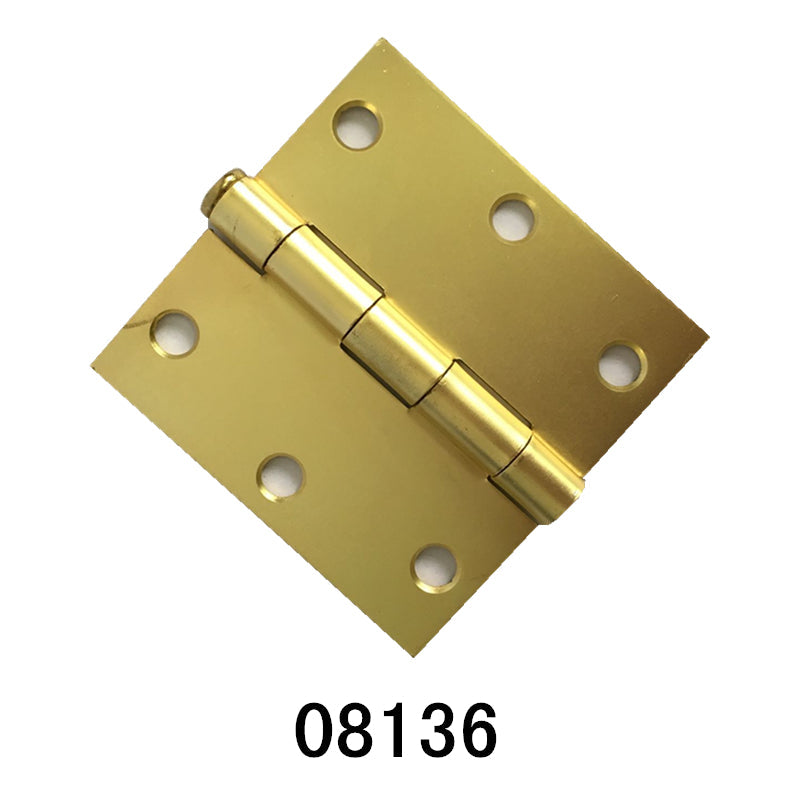 HINGES #8136 (SATIN GOLD, SQUARE & SQUARE)