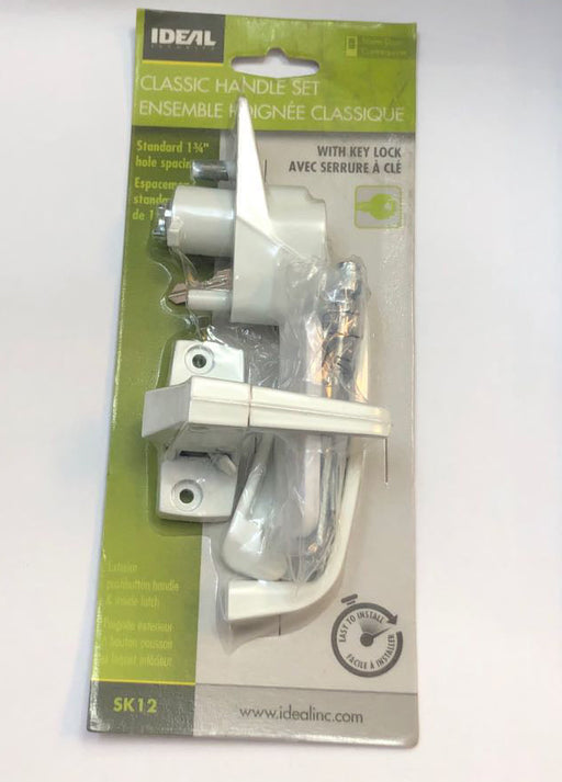 CLASSIC HANDLE SET FOR STORM DOOR WITH KEY LOCK
