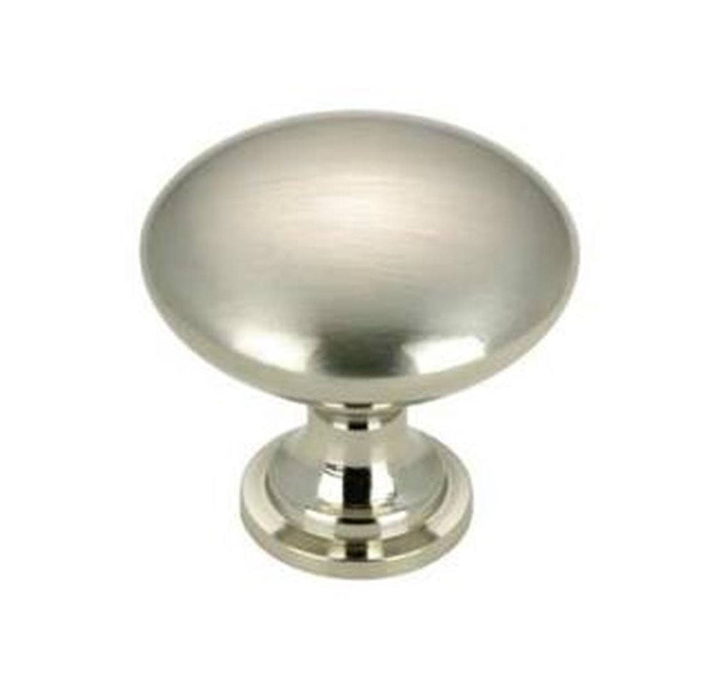SATIN NICKEL CABINET DOOR KNOB 1-3/32''