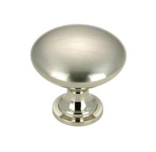 SATIN NICKEL CABINET DOOR KNOB 1-3/32''