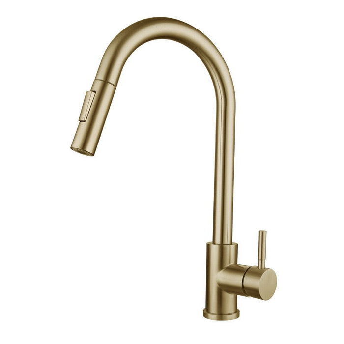 Quality kitchen Sink Faucet Gold stainless steel mixer faucet  with pull out Sprayer
