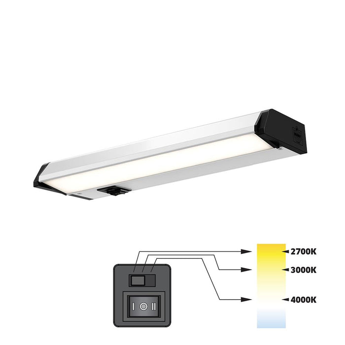 Dals Lighting 9009CC 9" LED CCT Linear, 3W, 175 Lumens, 27K-3K-4K, CRI90 - SN