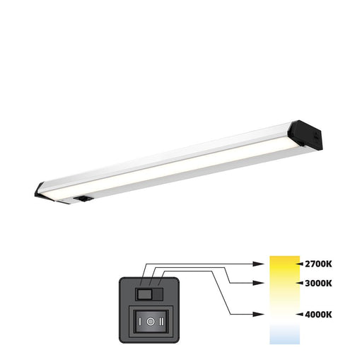 Dals Lighting 9024CC 24" LED CCT Linear, 12W, 880 Lumens, 27K-3K-4K,CRI90 - SN