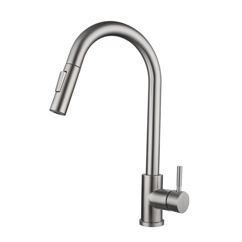 Quality kitchen Sink Faucet Chrome stainless steel mixer faucet with pull-out Sprayer