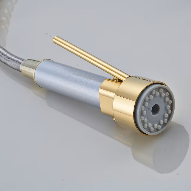 Quality Rose Gold and White Kitchen Faucet with Pull Down Sprayer
