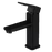 Hot Cold Single Handle Black Water Bathroom Faucet